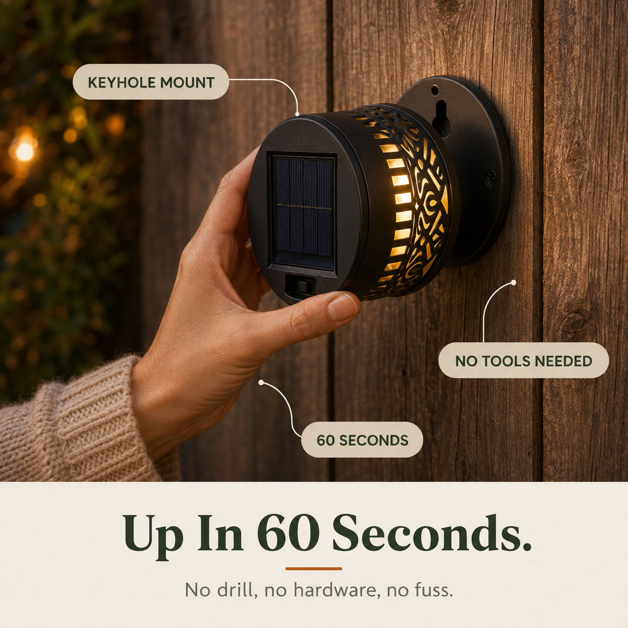Lumara – Solar Mandala Wall Light Outdoor Garden Fence Projector