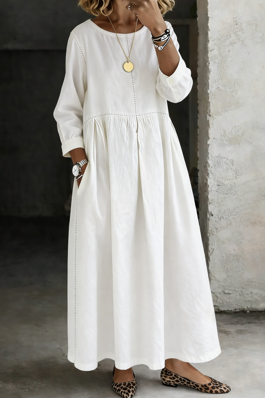 Zephyrelle - Vintage Denim Maxi Dress