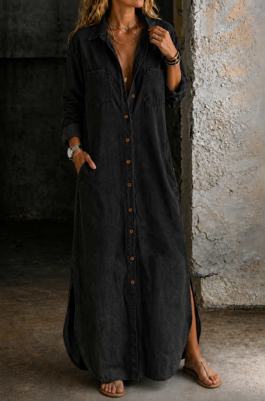 Delana | Button Down Dress
