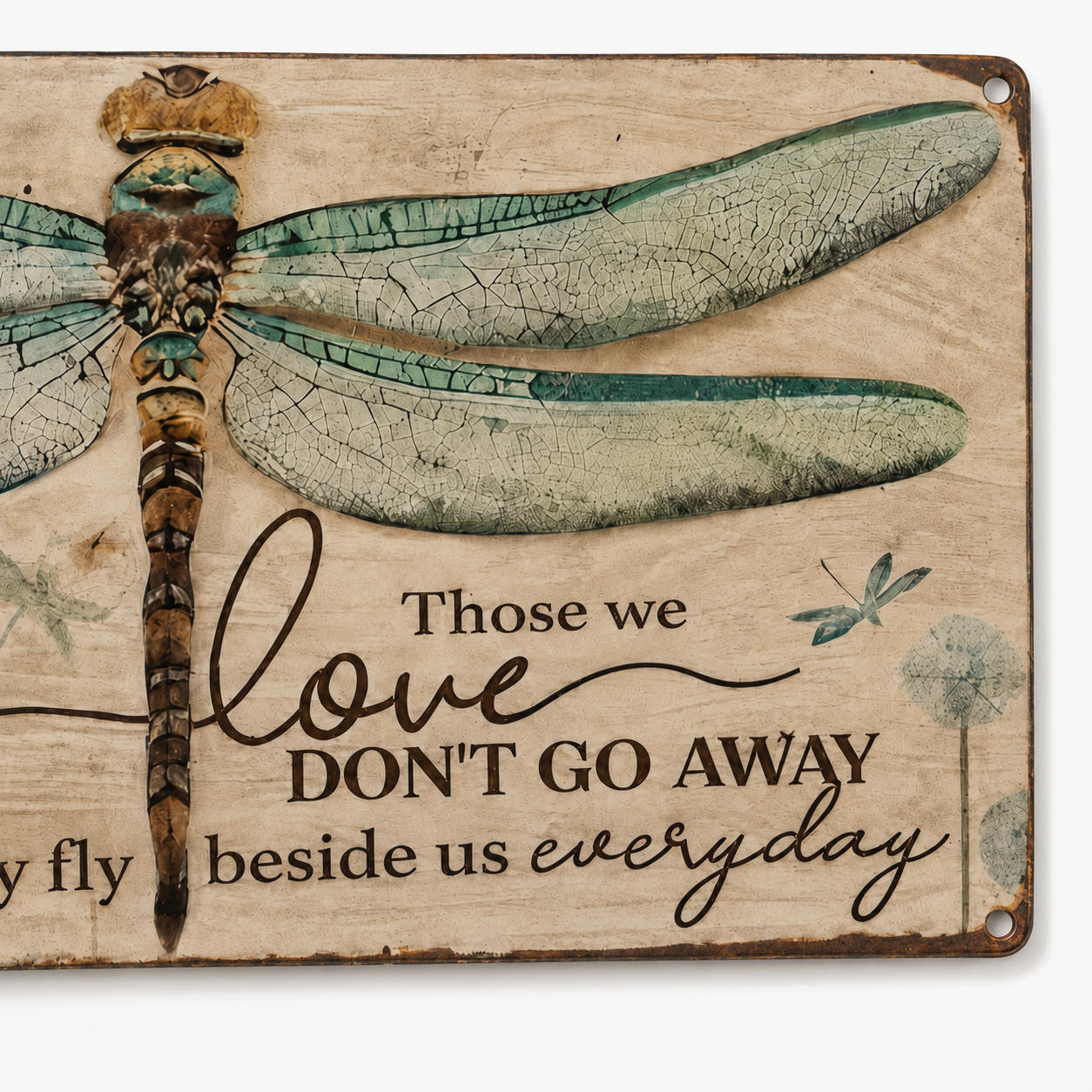 Lunavia – Dragonfly Memorial Plaque with Engraved Remembrance Quote