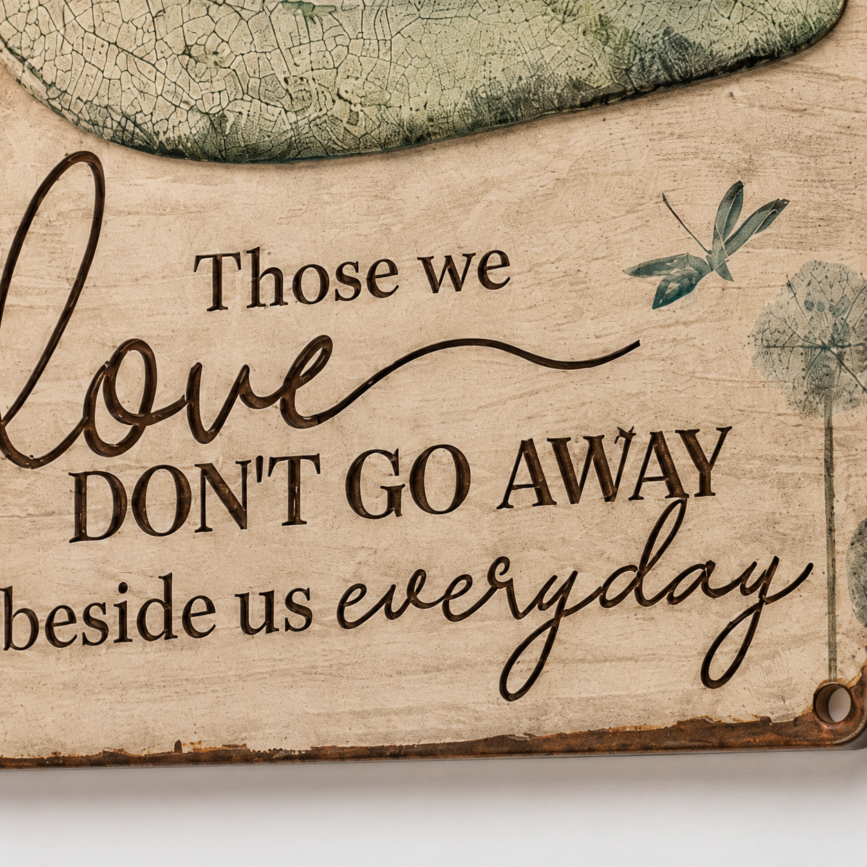 Lunavia – Dragonfly Memorial Plaque with Engraved Remembrance Quote