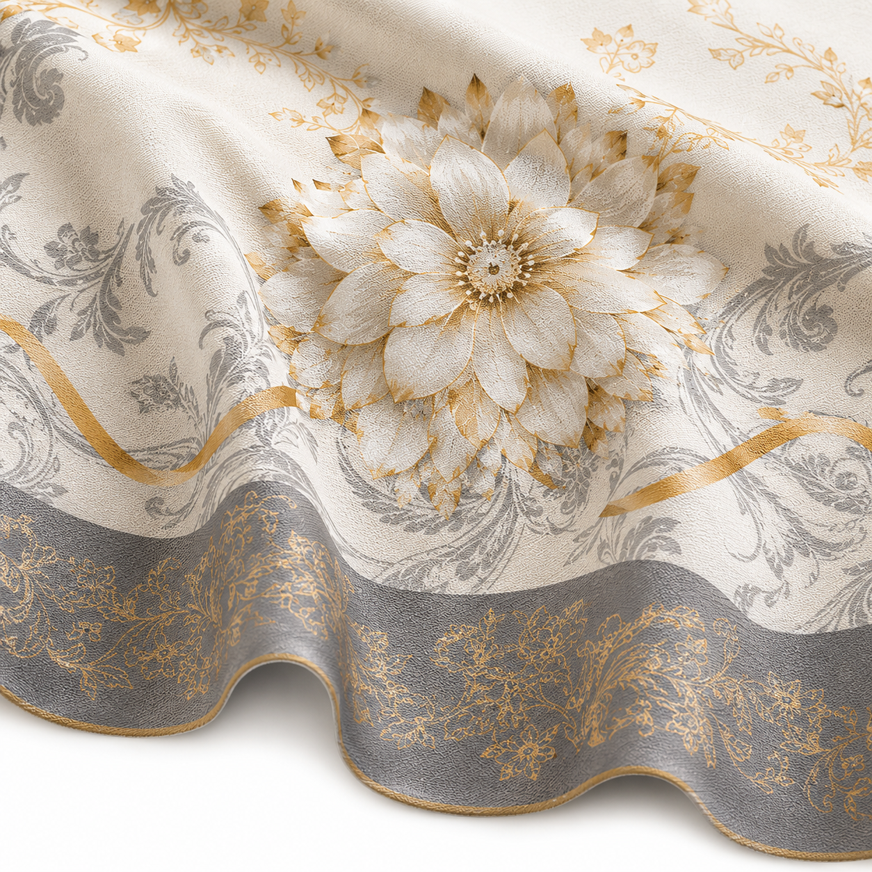 Florenza – Embossed Floral Waterproof Tablecloth for Round & Rectangular Tables
