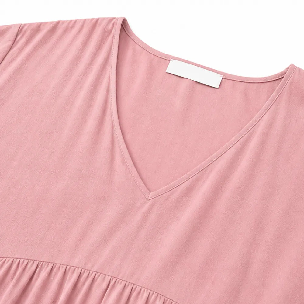Florelle – Flowy Tiered V-Neck Maxi Dress for Women