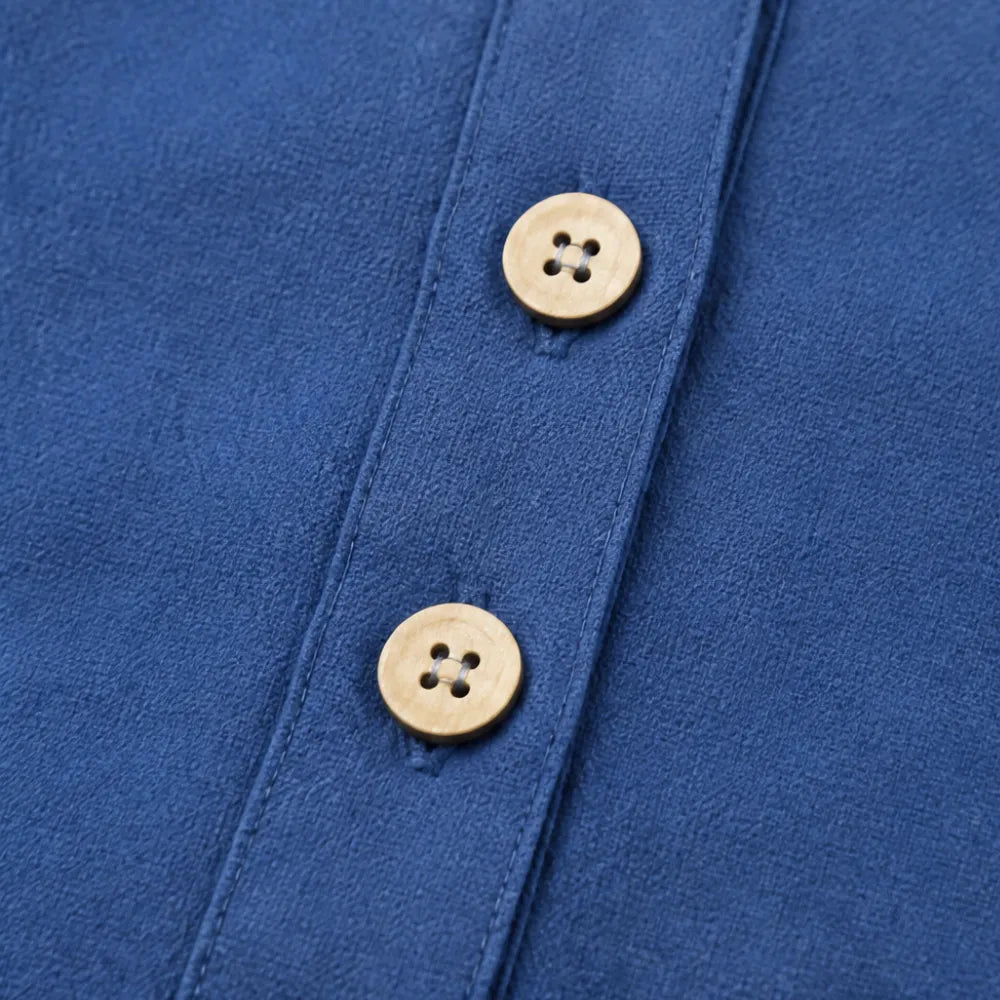 Amberlys – Airy Blouse with V-Neck and Buttons