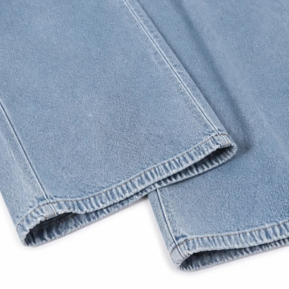 Ellora – Wide leg denim jumpsuit with button front and pockets