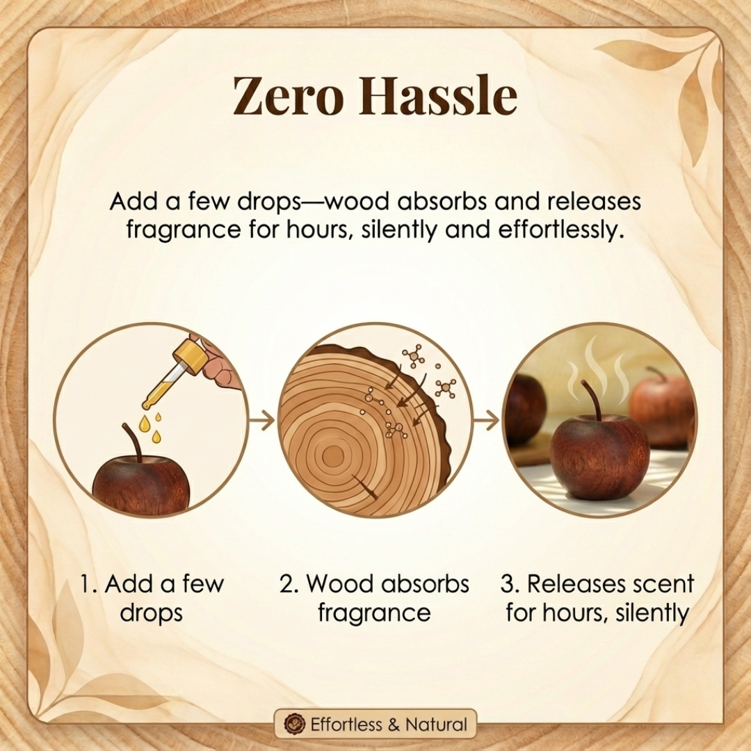 Aromelle – Natural Wood Essential Oil Diffuser Set of 2