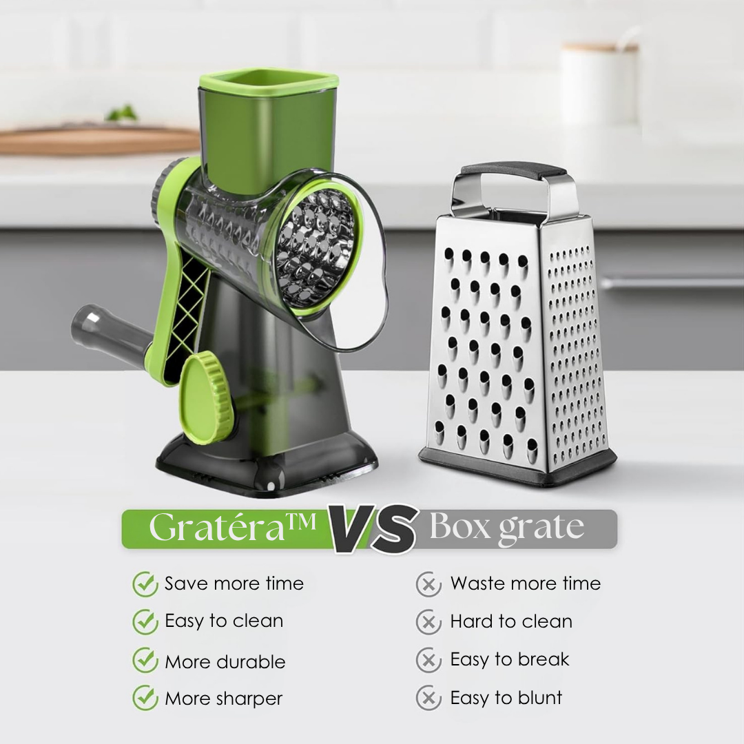 Gratéra – Rotary All-in-One Grater with Suction Base