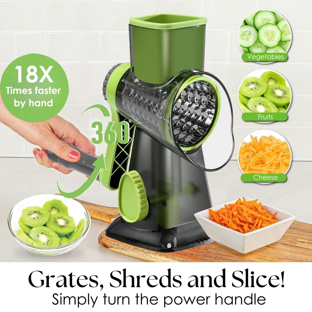 Gratéra – Rotary All-in-One Grater with Suction Base
