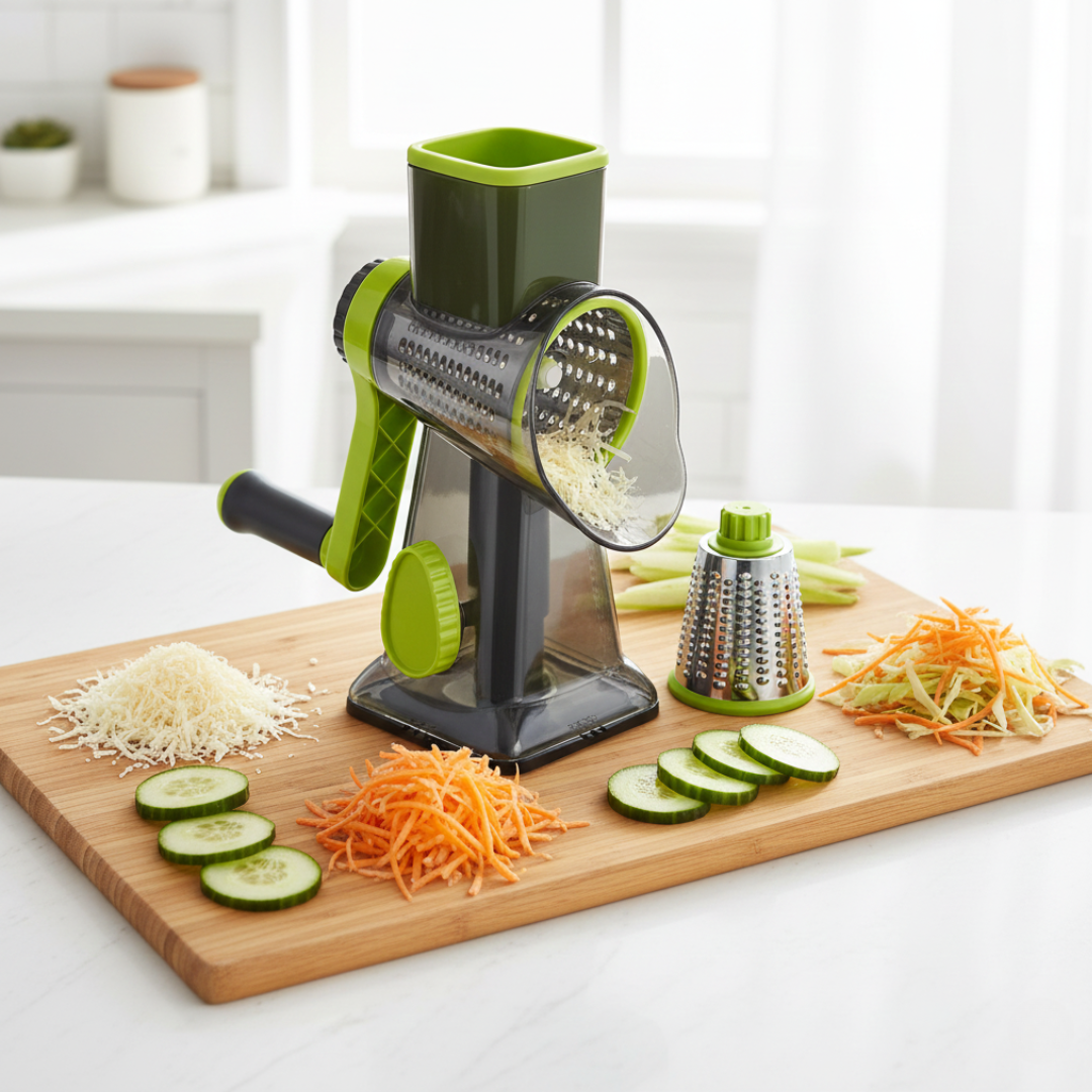 Gratéra – Rotary All-in-One Grater with Suction Base