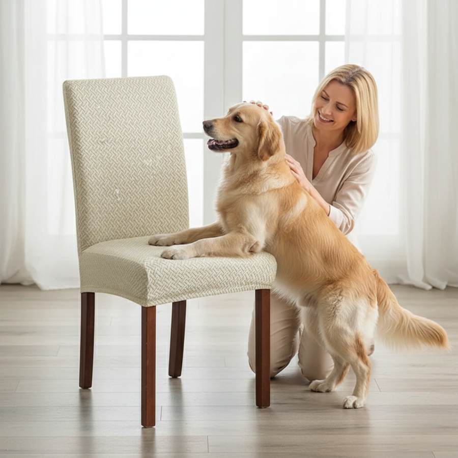 AquaVeil – Waterproof Stretch Chair Cover, Set of 2/4/6