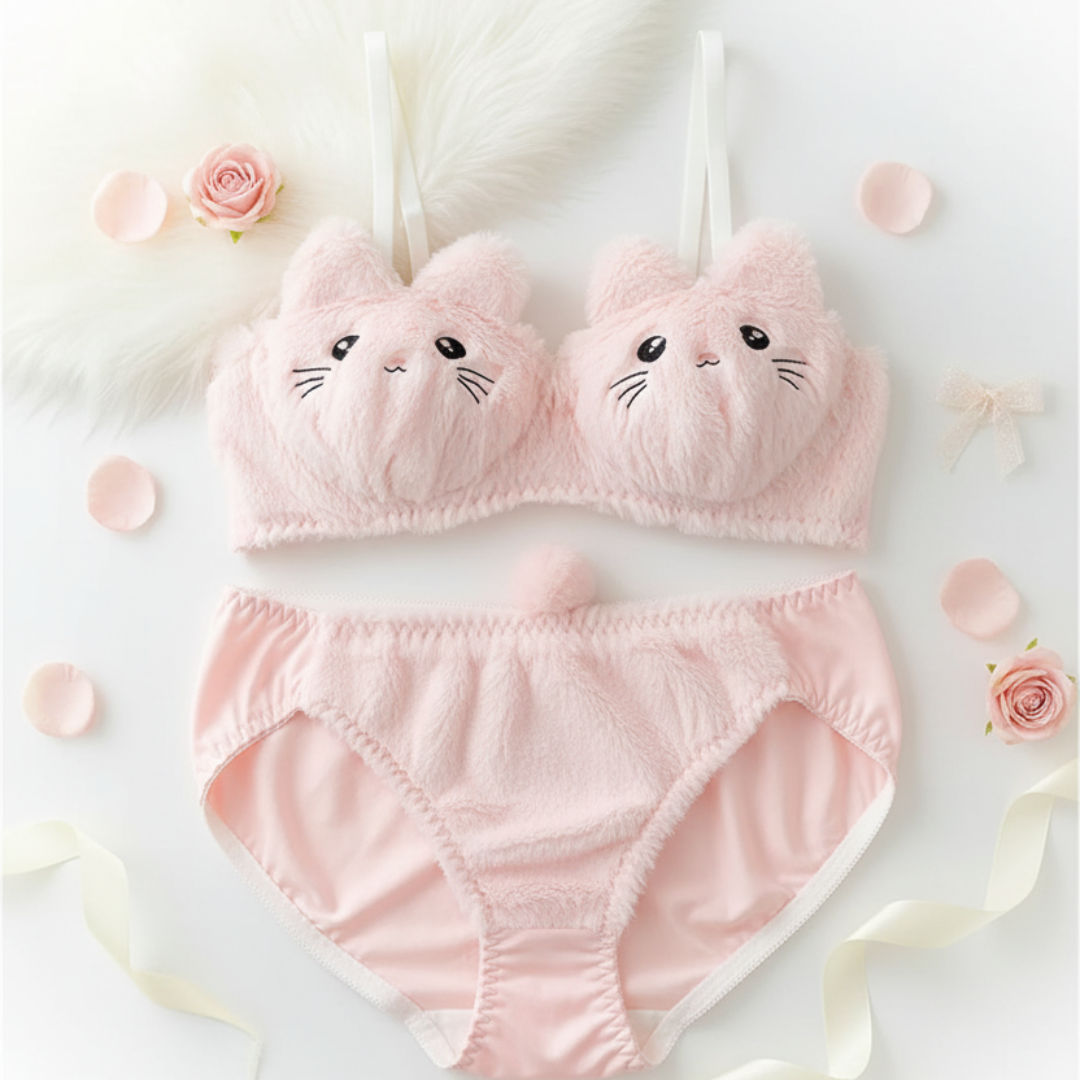 Cozyelle - Women's Plush Lingerie Set, Soft Fleece Cozy Warm