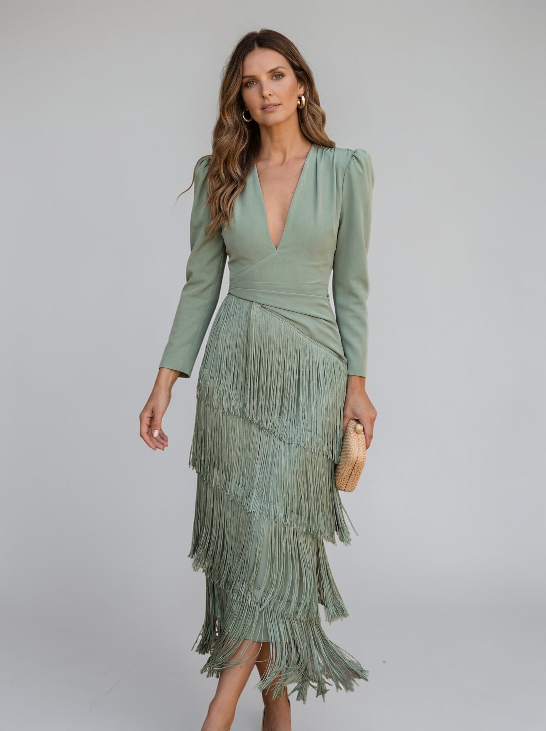 Sofia - Elegant Dress with Fringes