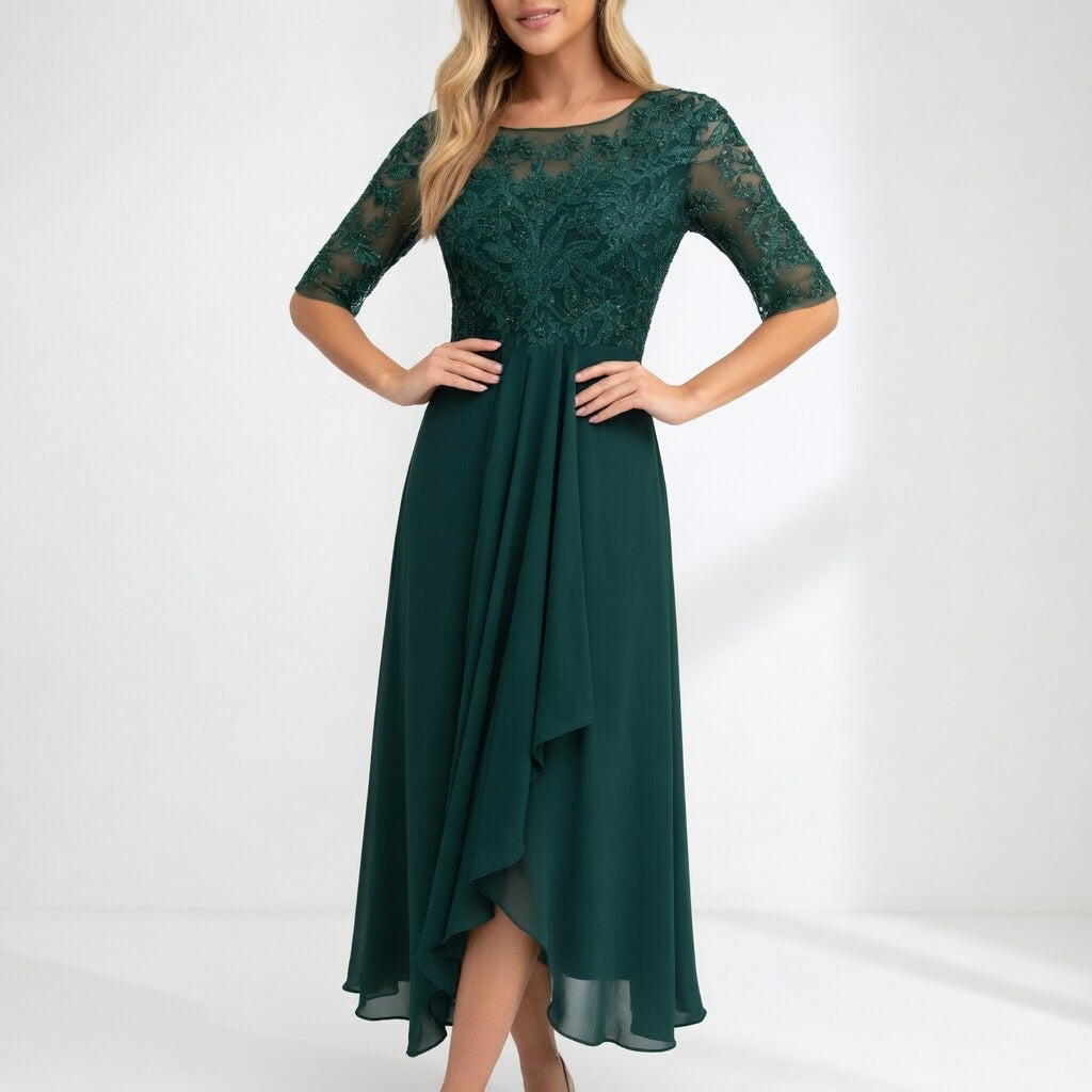 Midi lace dress - Timeless elegance for women