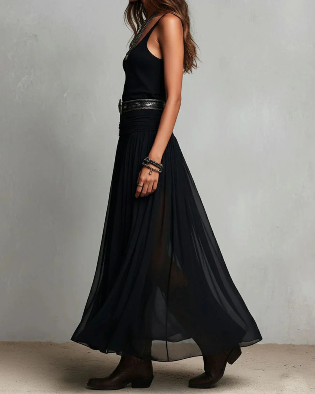 ENSEMBLE EUPHORIE - Elegant Double Layer Dress