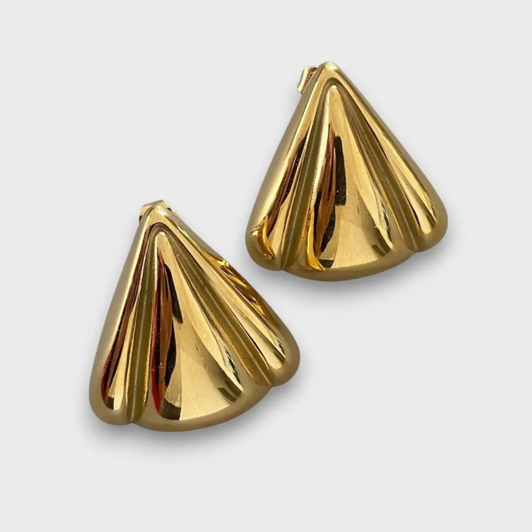 Nuna – Sculptural Character Gold Earrings
