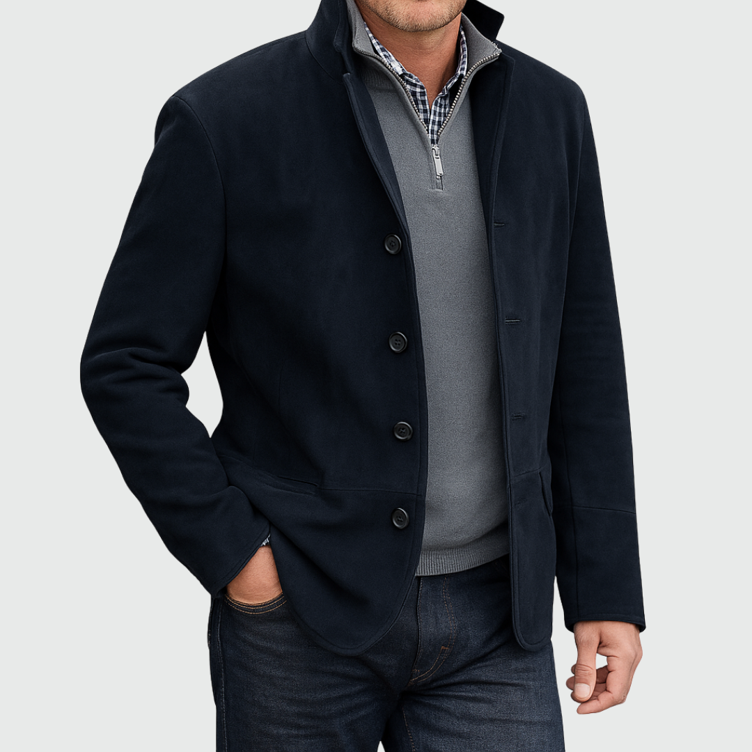 Ferdinando - Classic Button-Down Suede Blazer