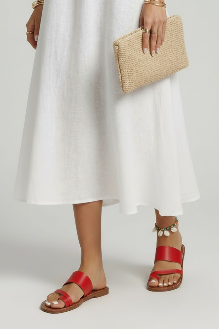 Kimberly | Women’s Slip-On Sandals with Buckle Strap