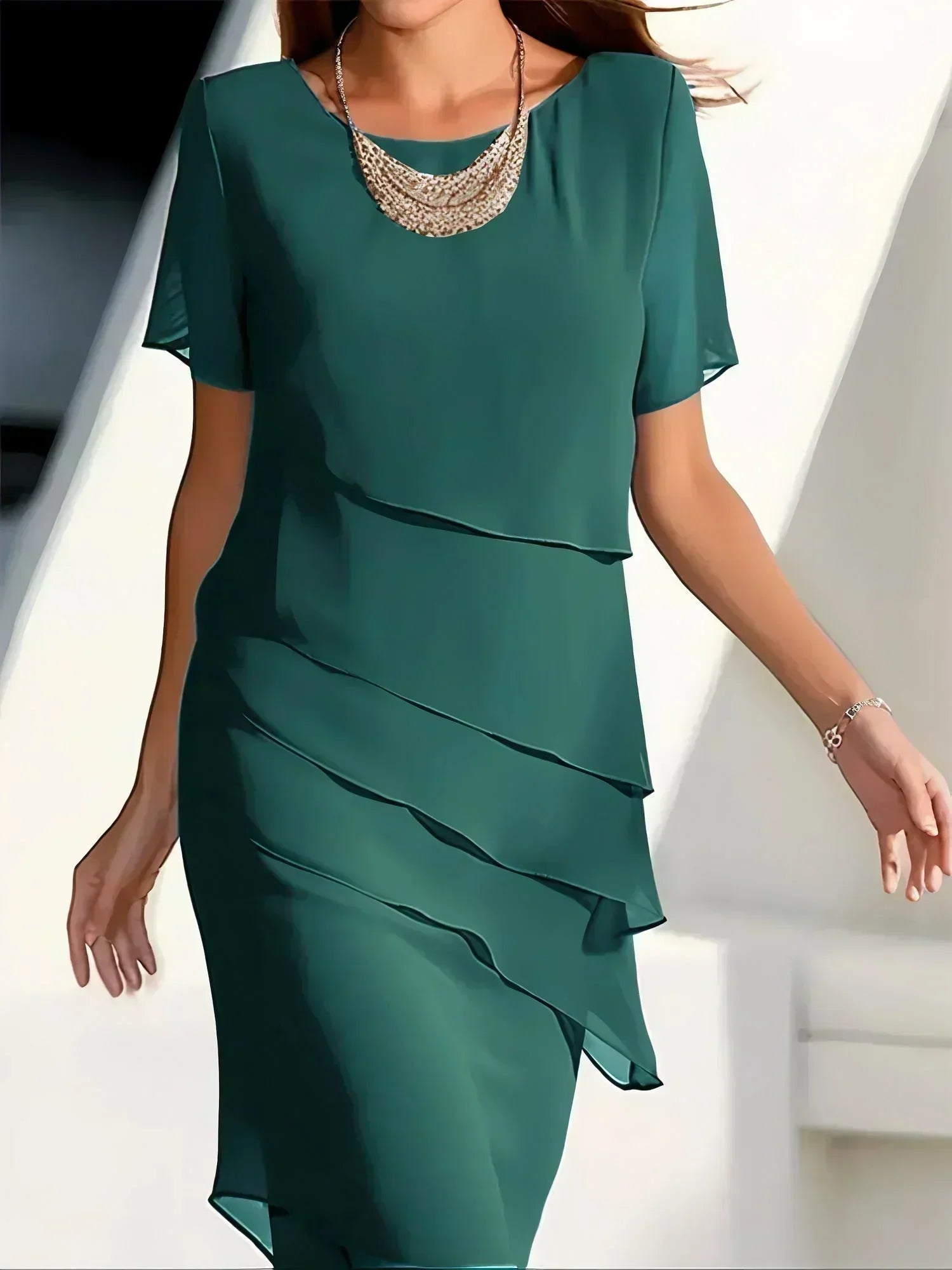 Anastasia | Luxurious Layered Midi Dress