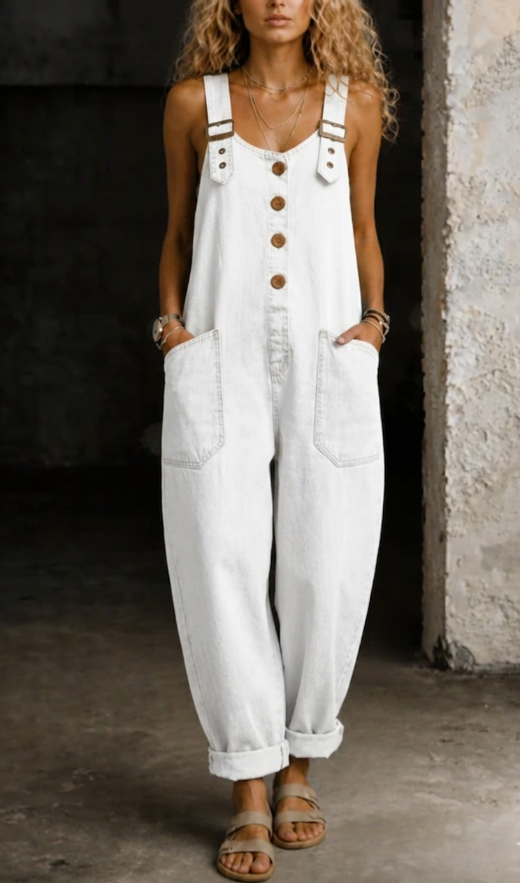 Moxelle | Denim Overall Jumpsuit