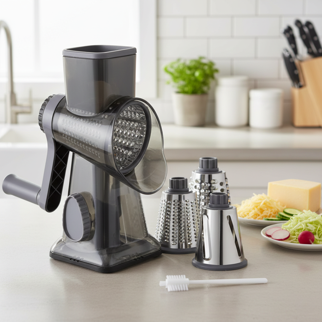 Gratéra – Rotary All-in-One Grater with Suction Base