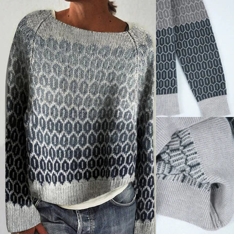Bogumiła - Retro Scandinavian Knitted Sweater