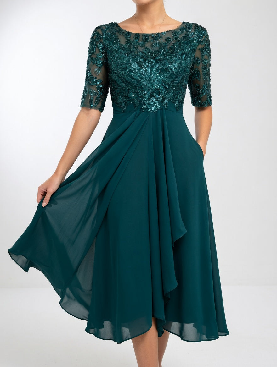 Midi lace dress - Timeless elegance for women