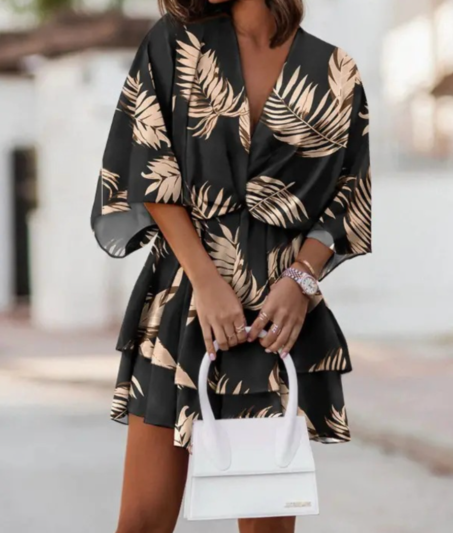 Valeria - Bohemian Floral Mini Dress