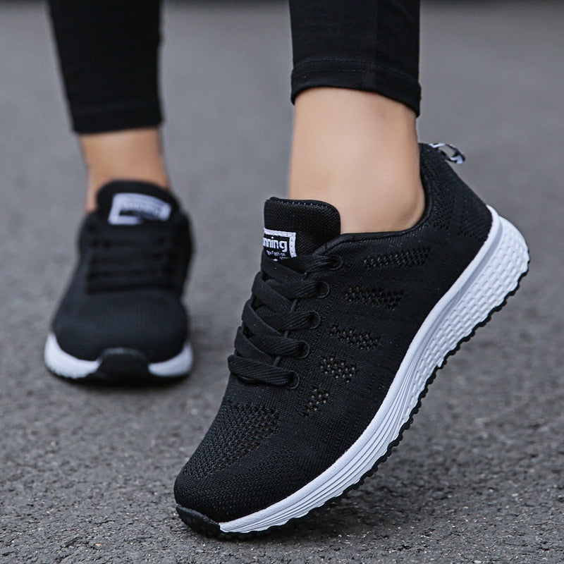 Anna | Womens Lace Up Casual Walking Sneakers