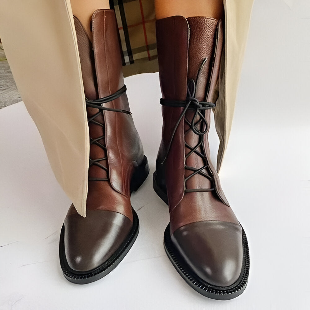 Isabella™ - Elegant PU Leather Heeled Boots