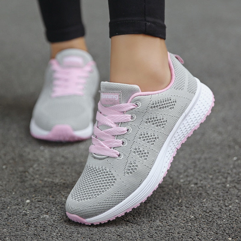 Anna | Womens Lace Up Casual Walking Sneakers