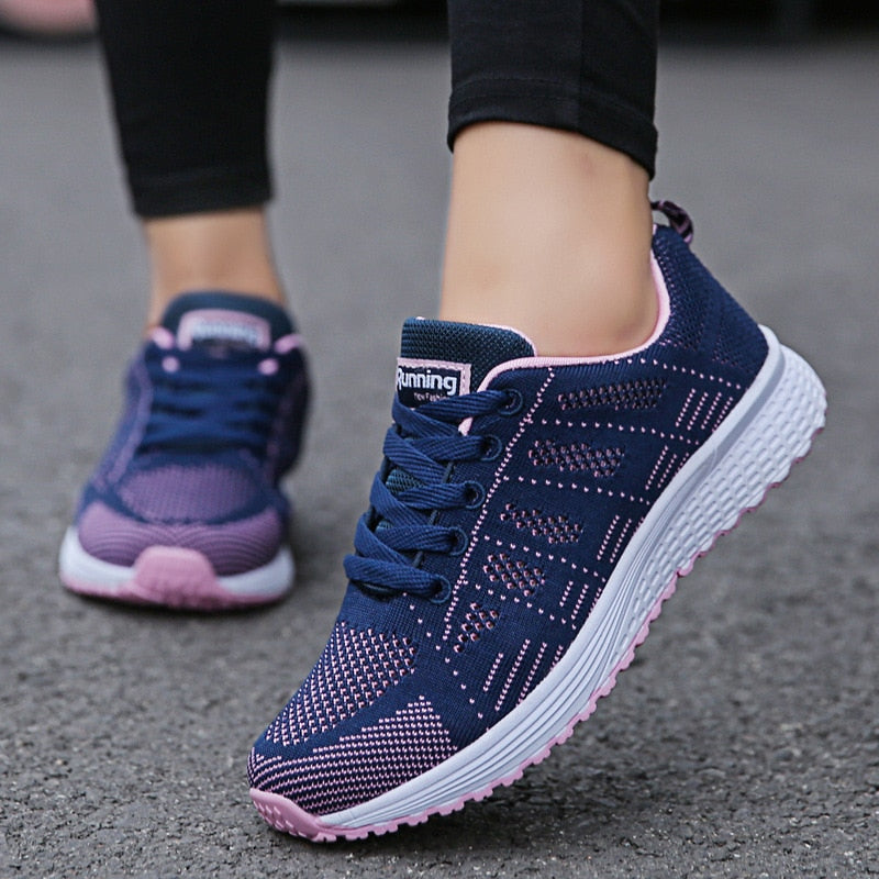 Anna | Womens Lace Up Casual Walking Sneakers