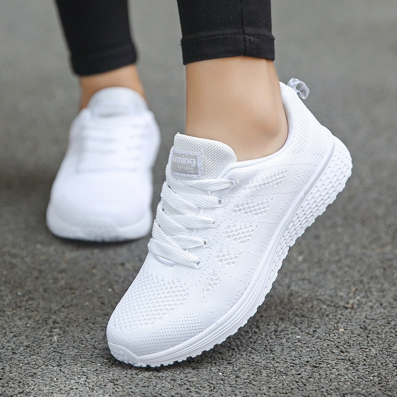 Anna | Womens Lace Up Casual Walking Sneakers