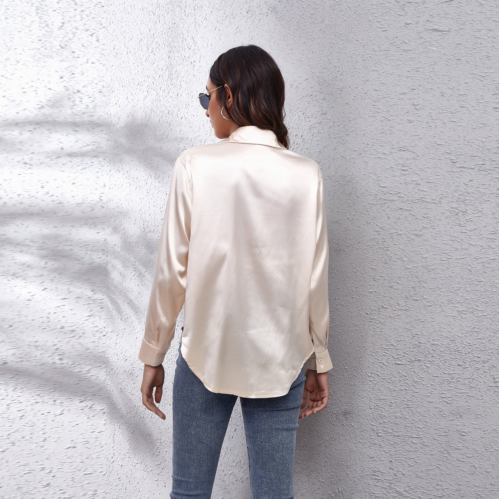 Sydney | Women’s Casual Workwear Loose Fit Satin Blouses