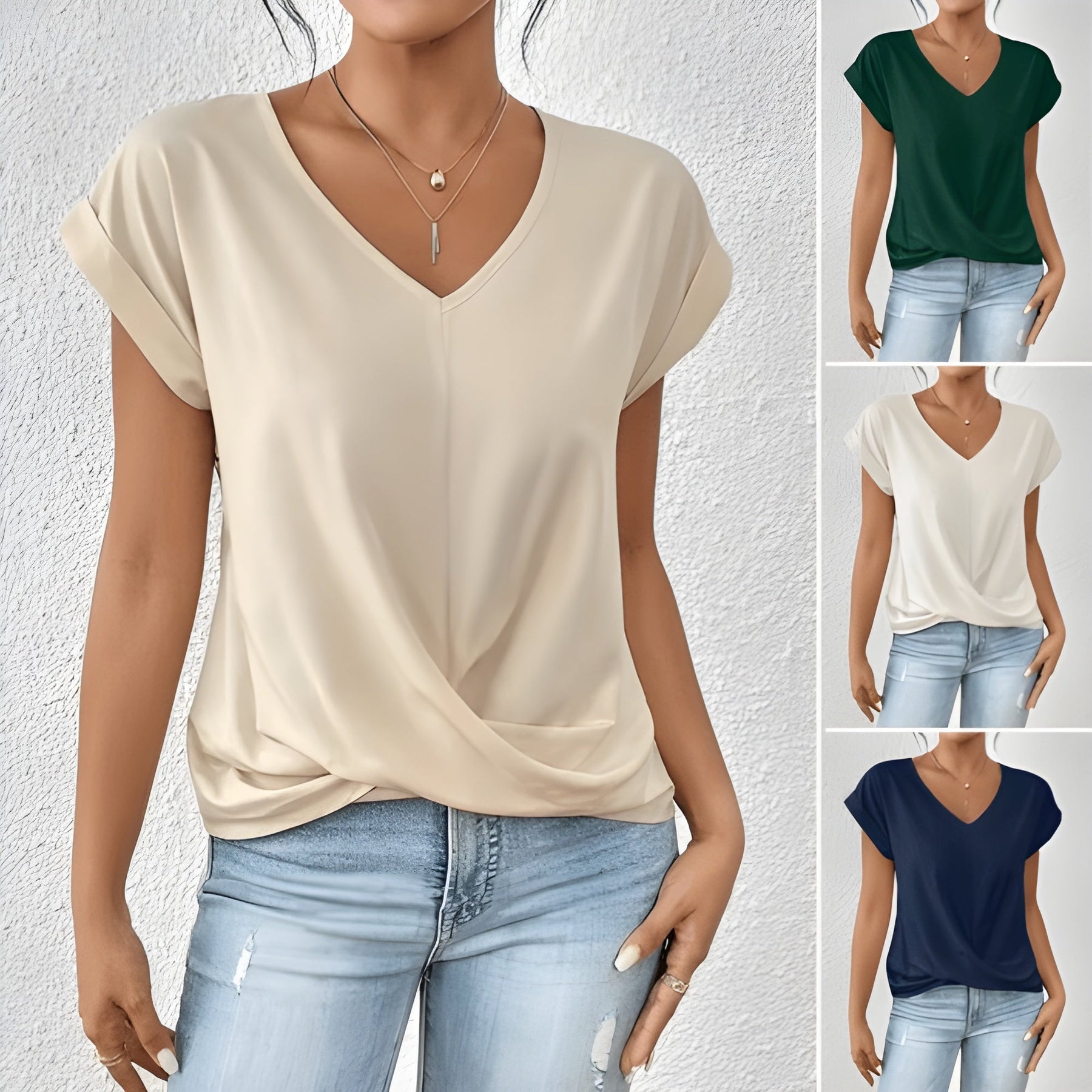 Kathrina | V-Neck Twist Front Top