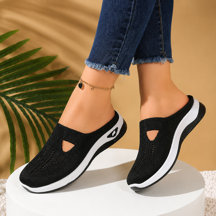 Airessa – Breathable Mesh Slip-On Mules with Cushioned Air Sole
