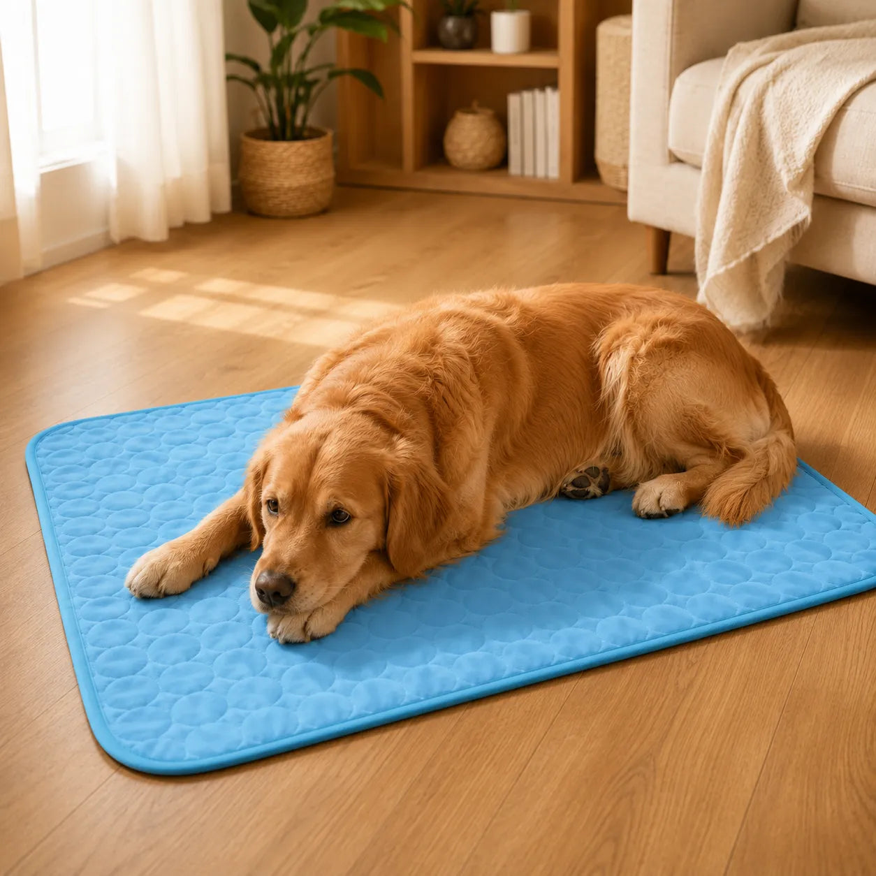 Coolo – Self-Cooling Pet Mat, Ice Silk-like Dog Cooling Pad, No-Freezer Cooling Mat for Dogs