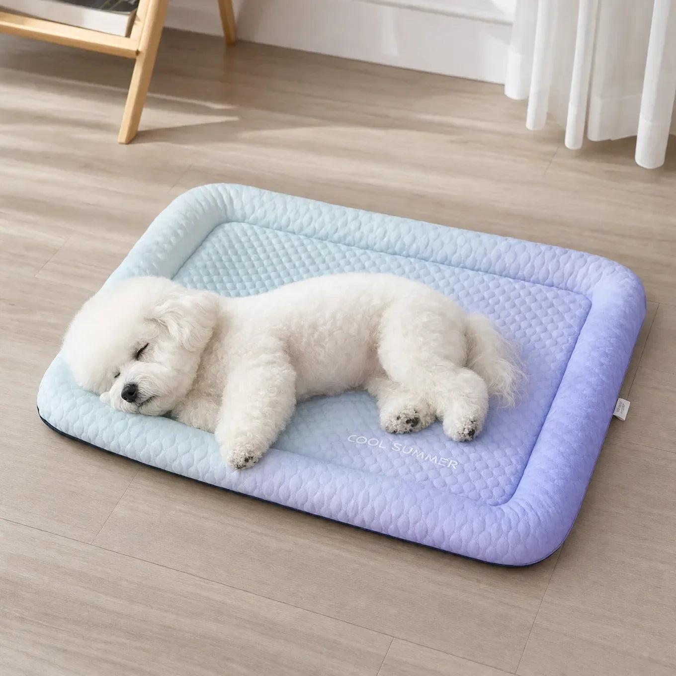 Coolaby – Ice Silk-look Pet Cooling Mat for Dogs and Cats, Padded Non-Slip Summer Bed