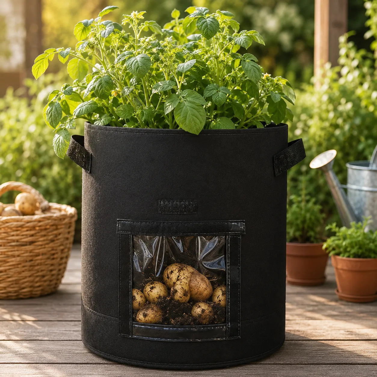 Growvia – Potato Grow Bag with Clear Harvest Window
