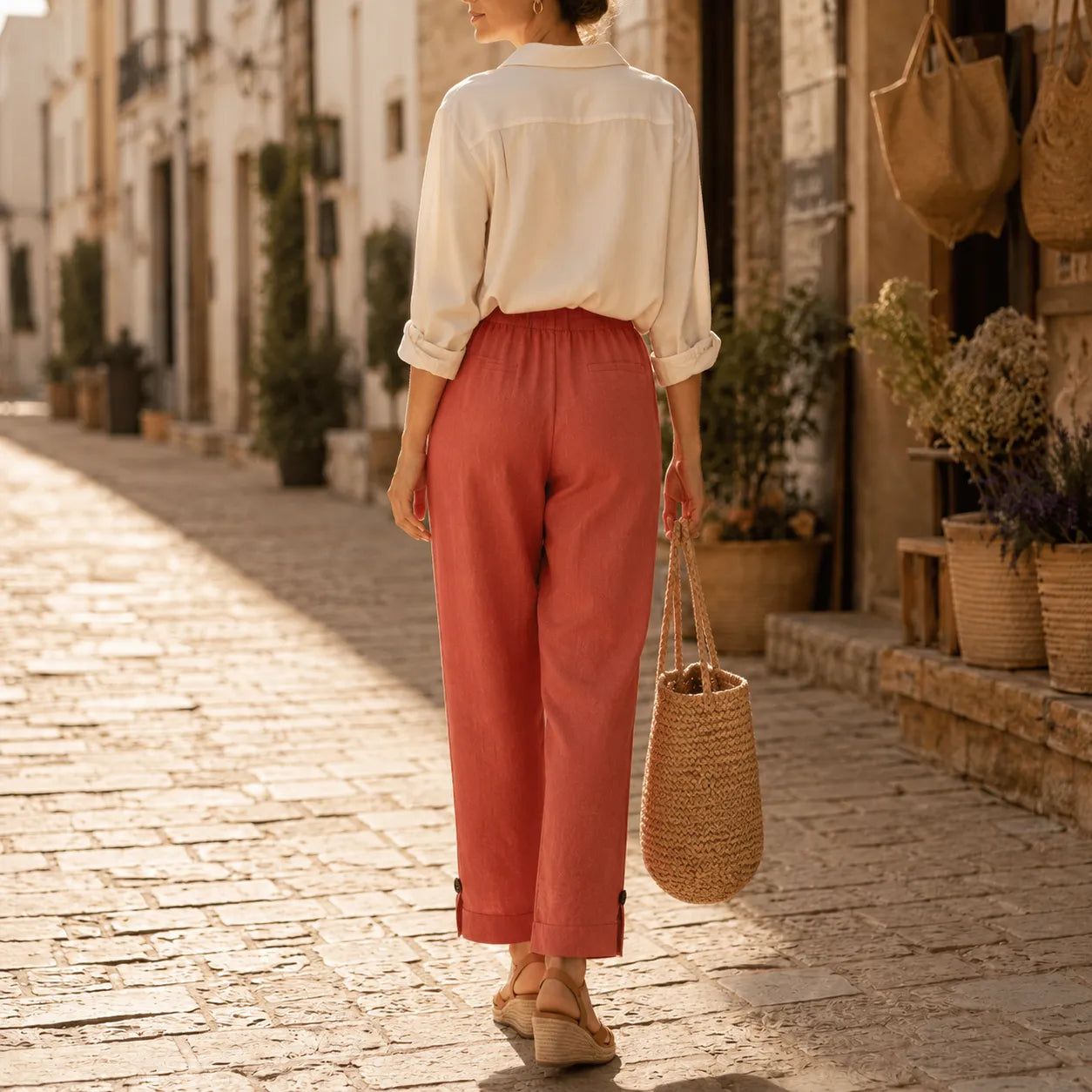 Linora – Breathable Straight Leg Ankle Pants for Women