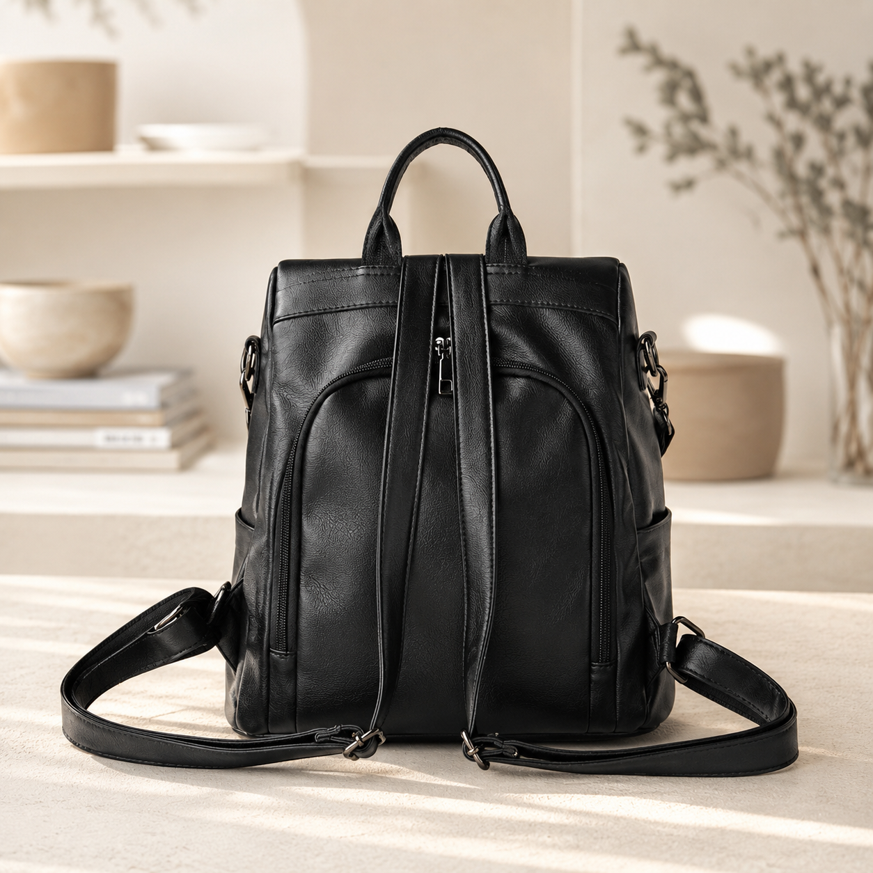 Lunavia – Convertible Leather Backpack Crossbody Bag for Women