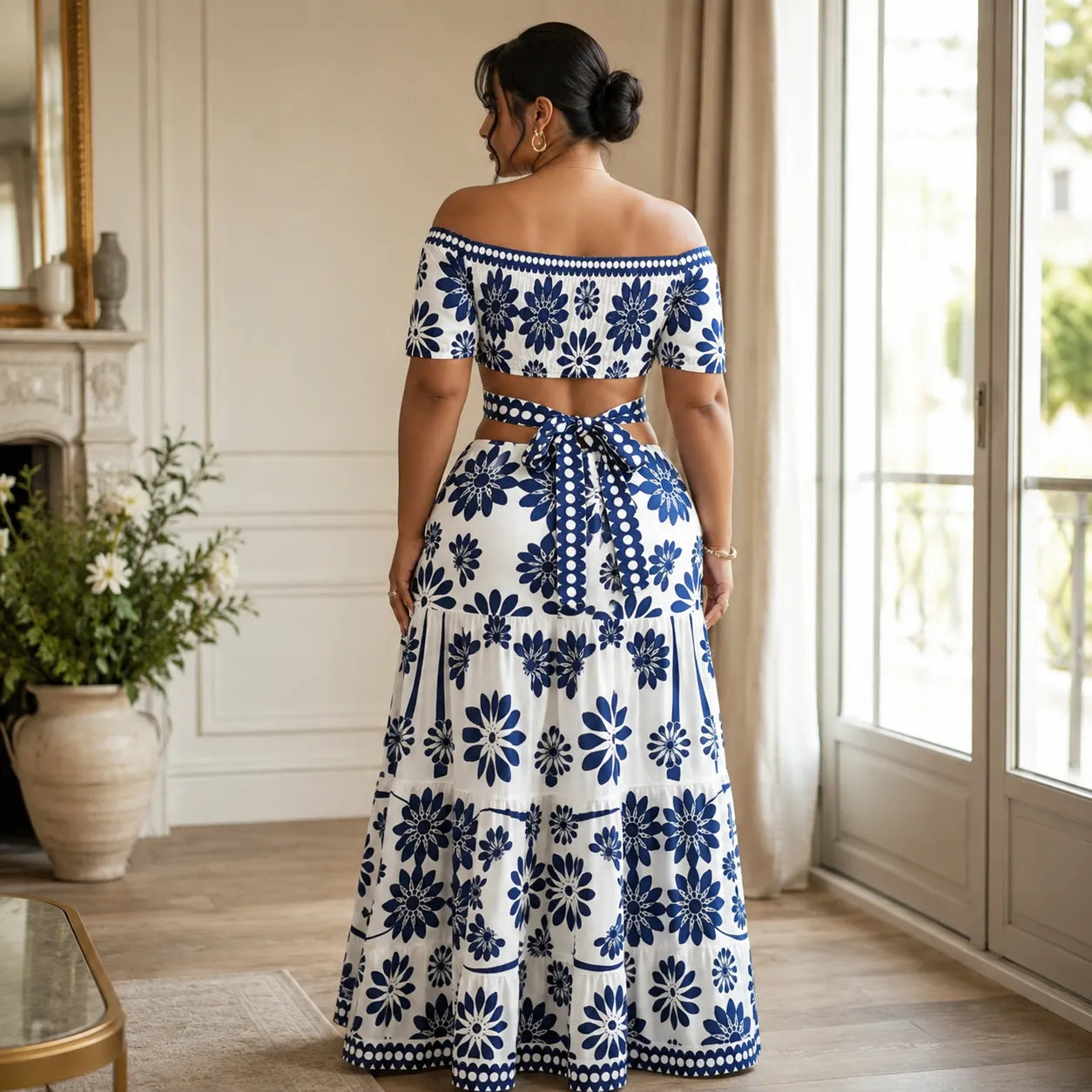 Florena – Off Shoulder Printed Maxi