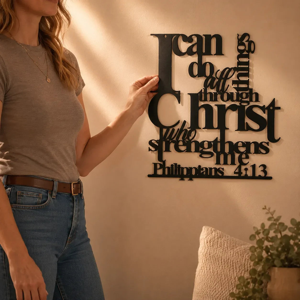 Graceline – Philippians 4:13 Layered Scripture Wall Art