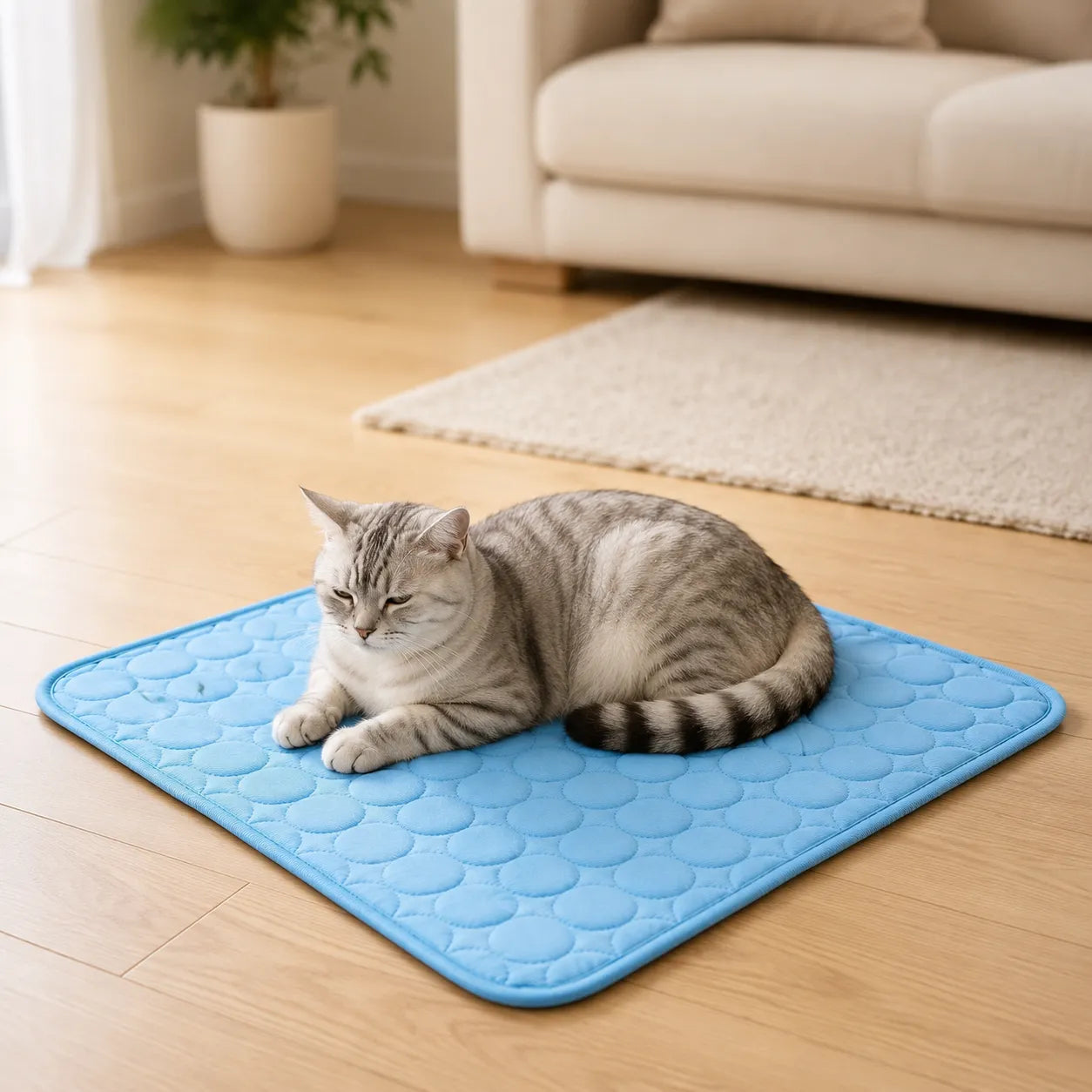 Coolabee – Cooling Mat for Dogs & Cats, No-Freeze Washable Pet Pad