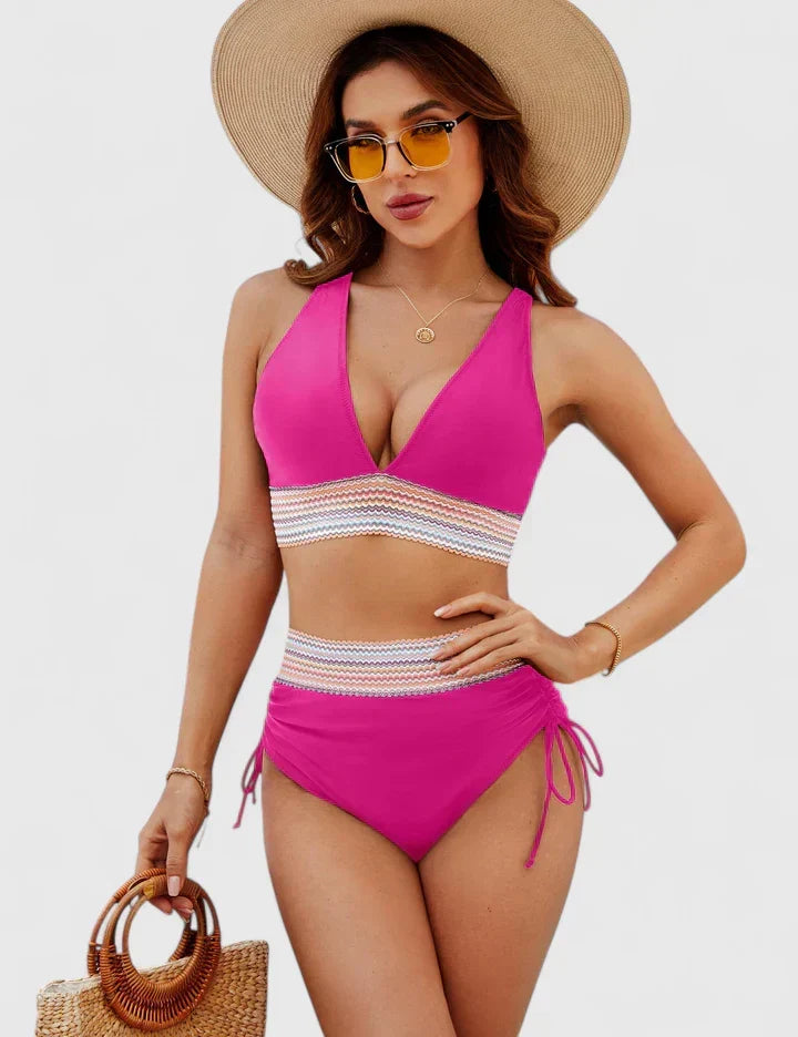 Penelope | Women’s High-Waisted Bikini Swimsuit Set