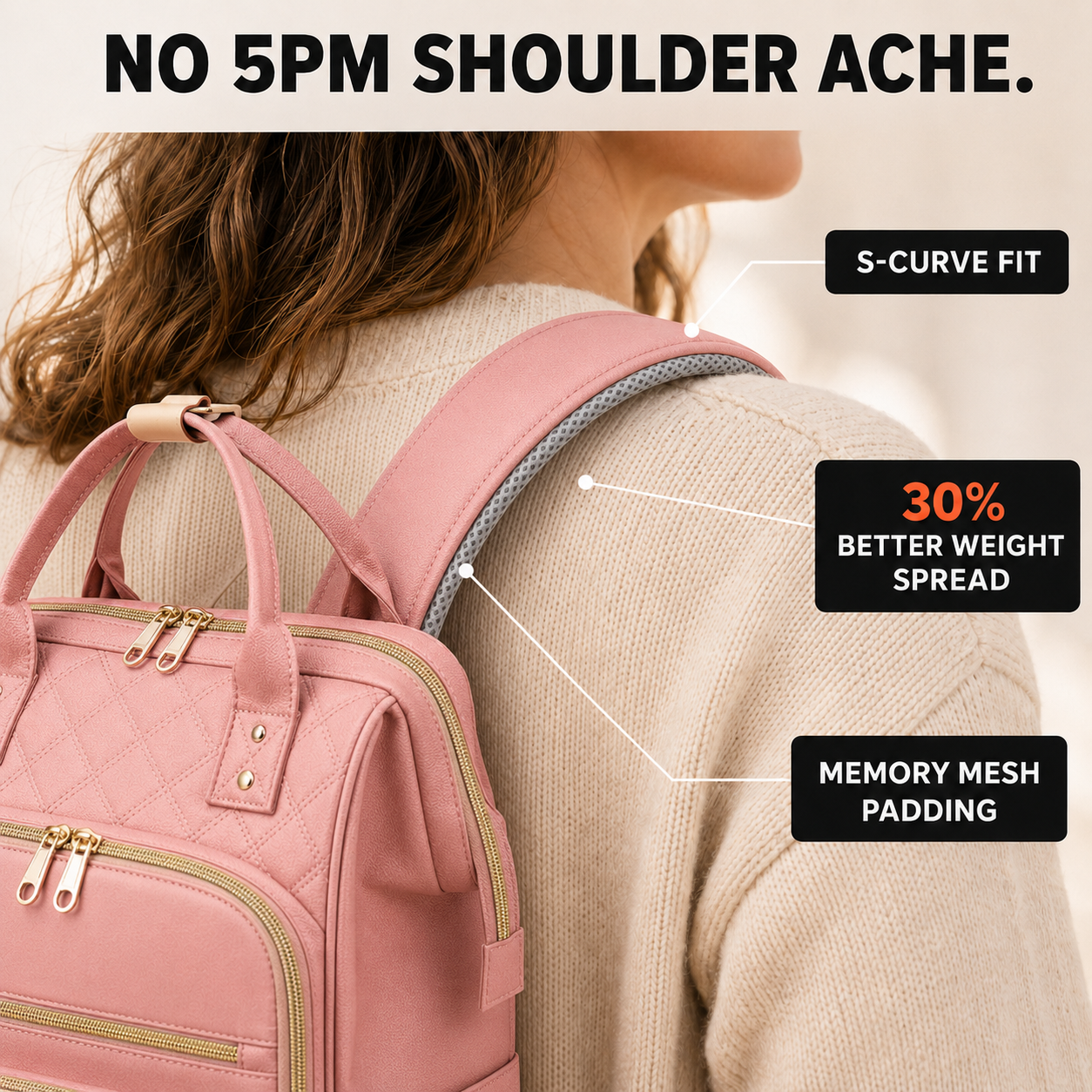 Carryla – Insulated Backpack with Lunch Box, Laptop Sleeve, Waterproof Oxford