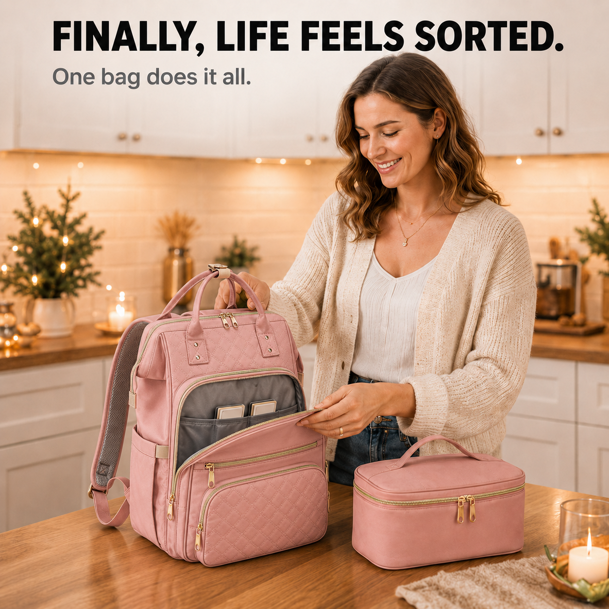 Carryla – Insulated Backpack with Lunch Box, Laptop Sleeve, Waterproof Oxford