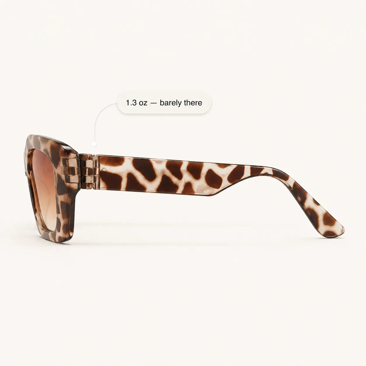 Florenza – Oversized Square Leopard Sunglasses with Gradient Lenses