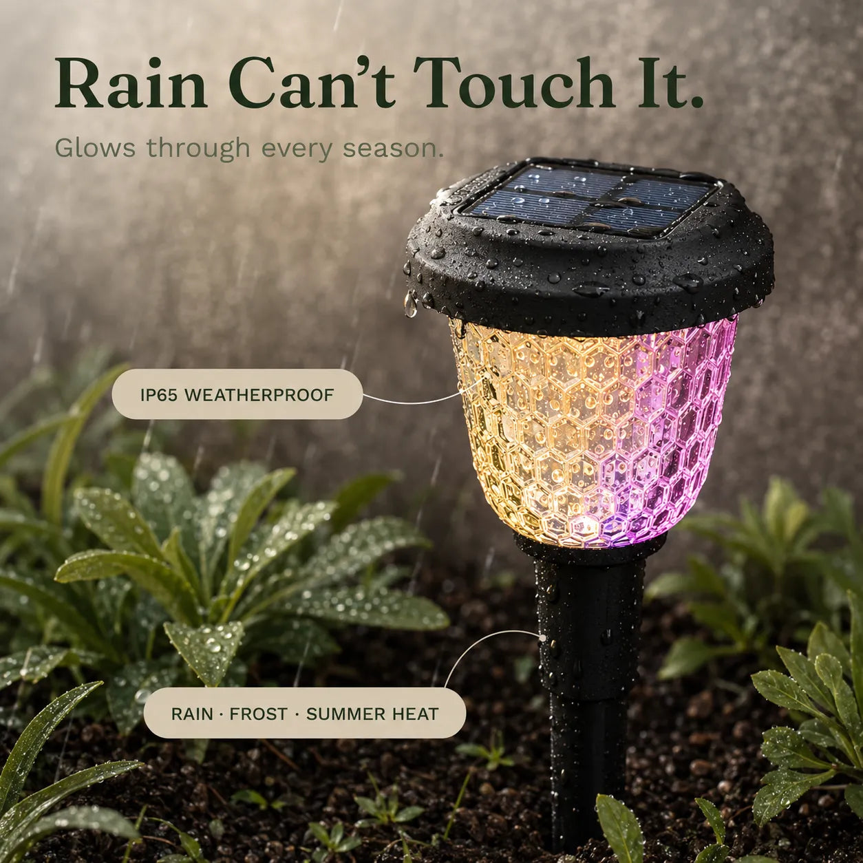 Lumora – Solar Pathway Lights with Color Firework Projection, Waterproof Outdoor Garden Stake Lights