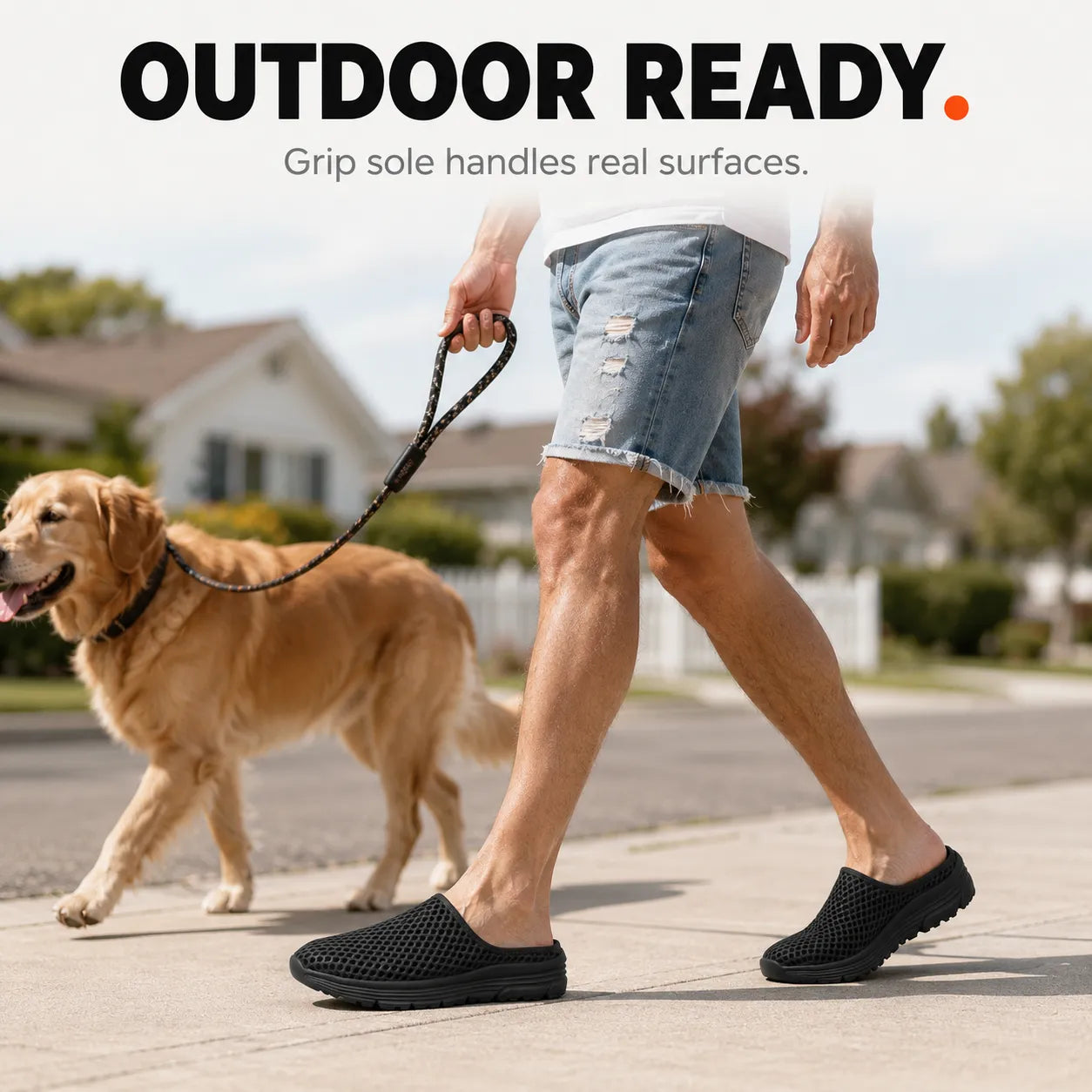 Airstep – Men's Breathable Mesh Slip-On Mules with Cushioned EVA Sole