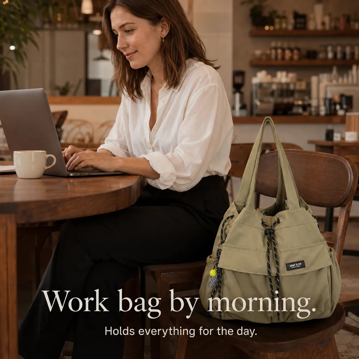 Carryall – Convertible Drawstring Canvas Tote Backpack with Cargo Pockets